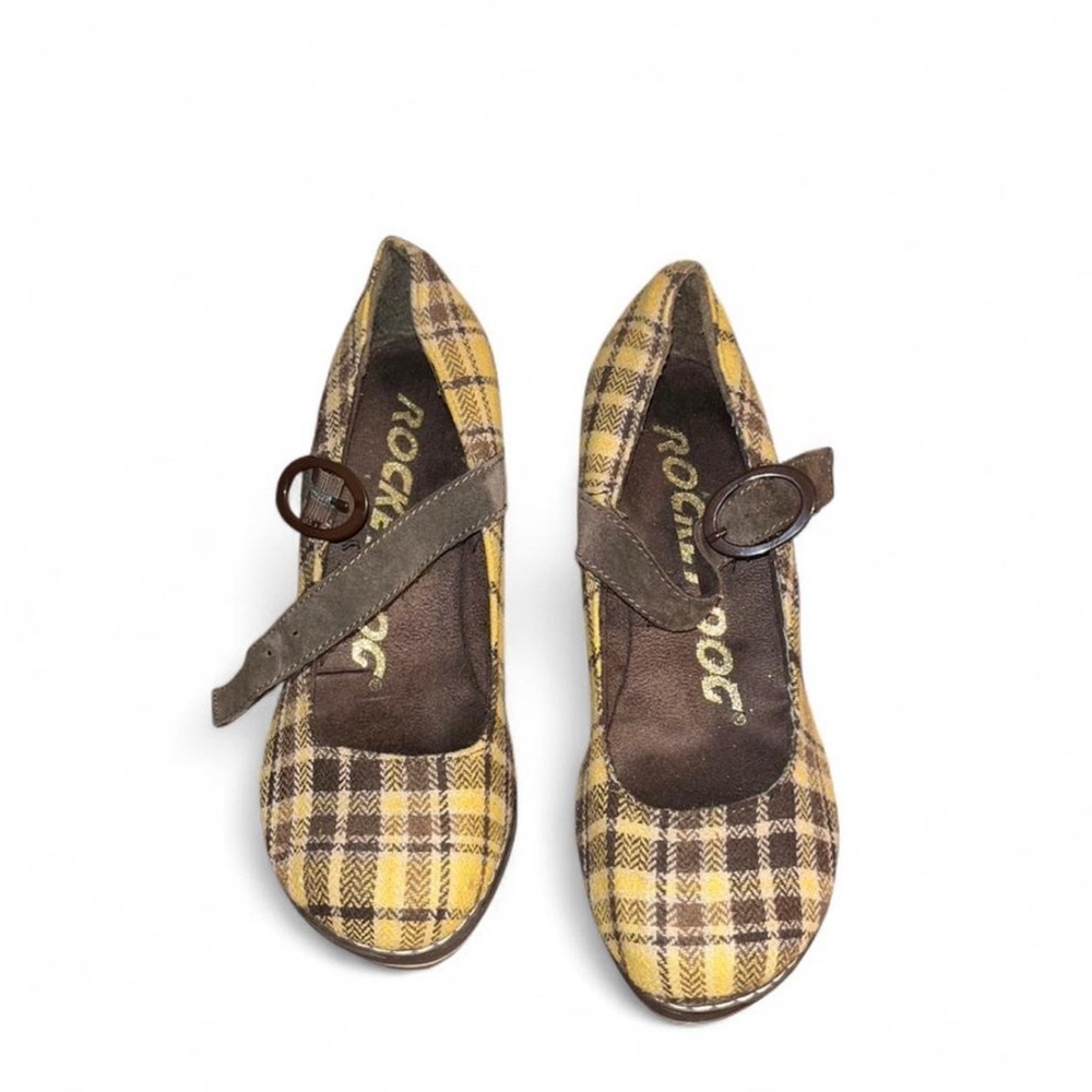 Plaid Mary Jane Flats with Buckle